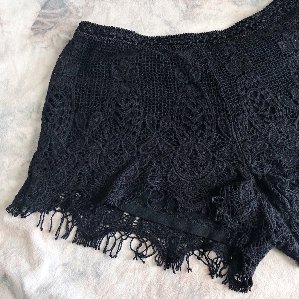 Lacy, Black Short Shorts